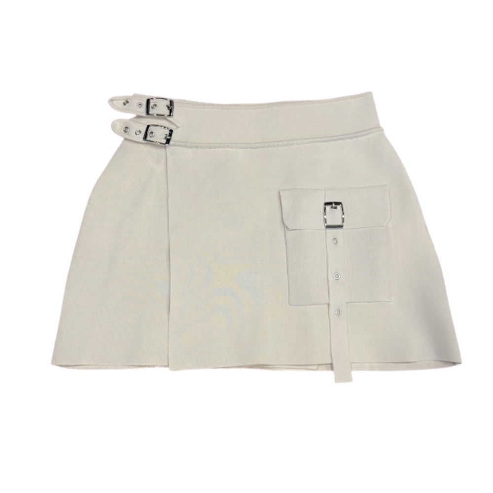 NWOT! Emerson Lang Knit Wrap Skirt – Beige (Size: XL)